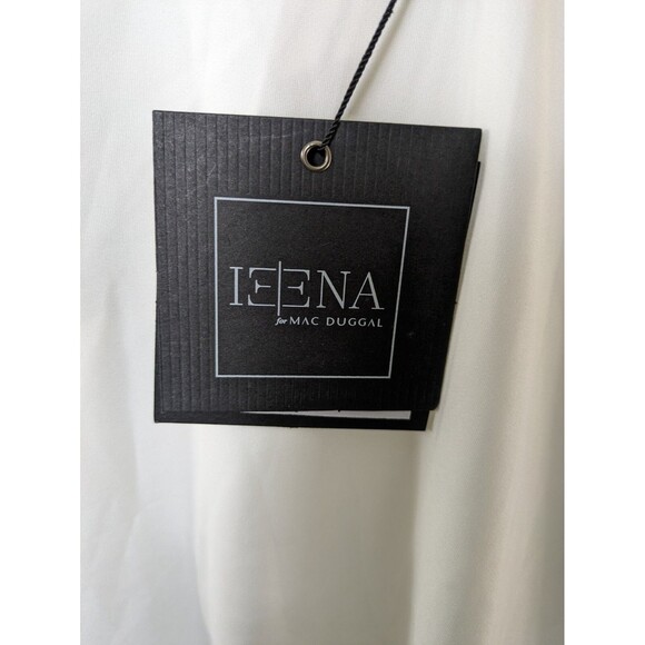 Mac Duggal V-Neck White A-Line Simple Elegant Summer Pockets Wedding Dress SZ 6 - Picture 3 of 13